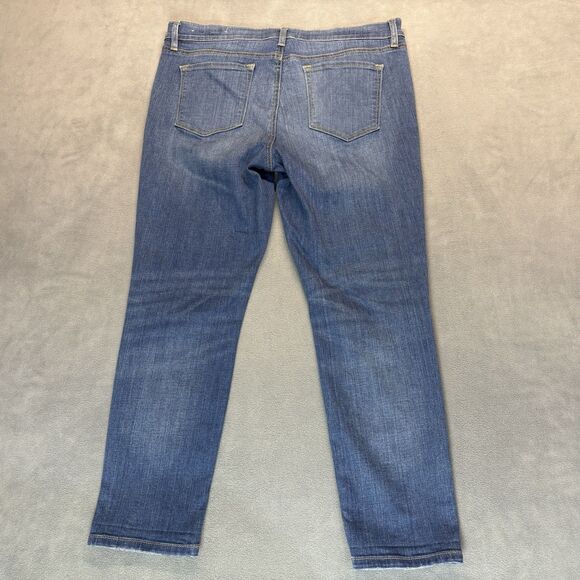 LOFT Womens Jeans Size 14 Light Denim Skinny Crop Stretch - Picture 3 of 9